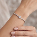 Aurora Pear Halo Open Bracelet