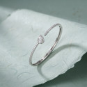Aurora Pear Halo Open Bracelet