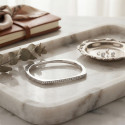 Celeste Pavé Silver Bangle Bracelet