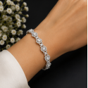 Oval Halo Tennis Bracelet