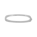 Celeste Pavé Silver Bangle Bracelet