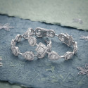 Imperial Emerald Cut Tennis Bracelet 925 Silver