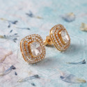 Regal Cushion Halo Kundan Studs