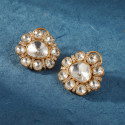 Maharani Floral Kundan Stud Earrings