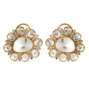 Maharani Floral Kundan Stud Earrings