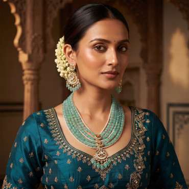 Amaira Long Kundan Necklace Set