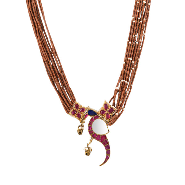 Rudraksha Peacock Heritage Necklace