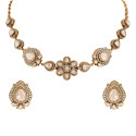 Noor Champagne Polki Necklace Set