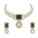Emerald Pearl Kundan Choker Set