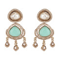 Aqua Pearl Kundan Pendant Set