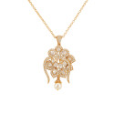 Noor Floral Polki Pendant Set