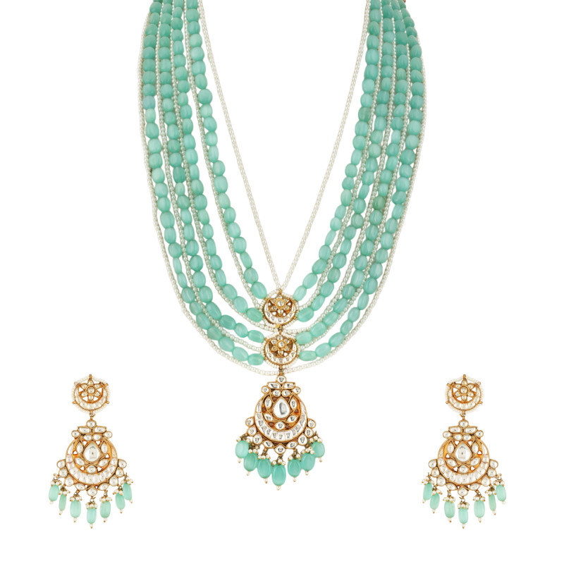 Amaira Long Kundan Necklace Set