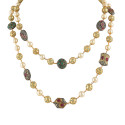 Indian Traditional Kundan and Imitation Ruby Multistrand Necklace