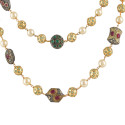 Indian Traditional Kundan and Imitation Ruby Multistrand Necklace