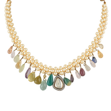 Stone Charm Bead Necklace