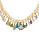 Stone Charm Bead Necklace