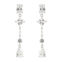 Luna Halo Moissanite Stud Earrings 925 Silver