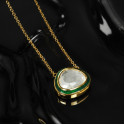  Moissanite Polki Drop Pendant 925 Silver Gold Plated