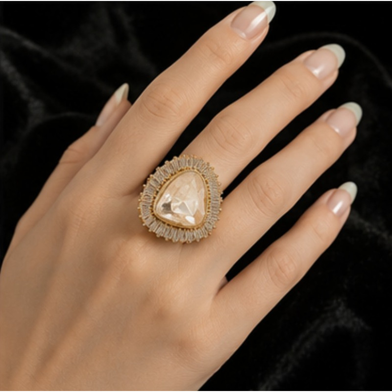 Champagne Polki Ring 