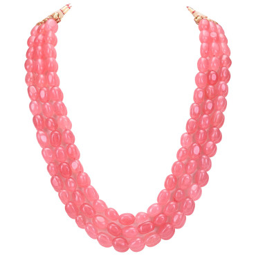 Pink Onaxe Multistrand Maala