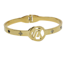 Crystal Carnation Gold Bangle  Crystal Carnation Gold Bangle