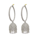 Afsana CZ Gold Plated Jhumka Earrings