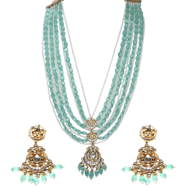 Amaira Long Kundan Necklace Set