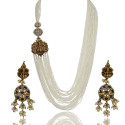 Anaista Kundan Pearl Temple Necklace