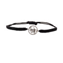 925 Silver Namo Bracelet with Handmade string on Nylon Thread