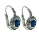 Trendy CZ Blue Earrings 