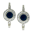 Trendy CZ Blue Earrings 