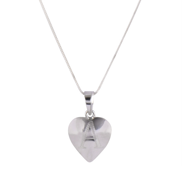 925 Silver Personalized Heart Pendant with chain