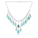 Silver Green Necklace Set 