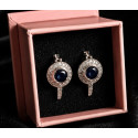 Trendy CZ Blue Earrings 