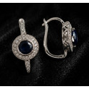 Trendy CZ Blue Earrings 