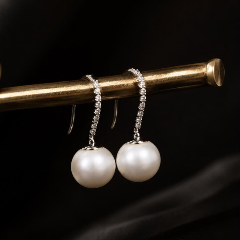Pearl Drop Earrings | 925 Sterling Silver