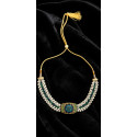 Emerald Blue Pearl Choker