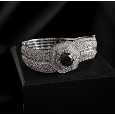 Obsidian Halo Bracelet