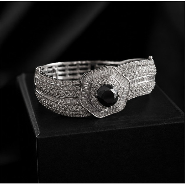 Obsidian Halo Bracelet