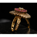 Ruby Sunburst Ring