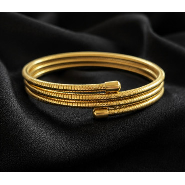 Serpentine Gold Bracelet 