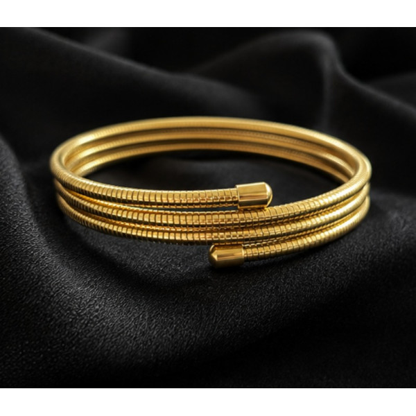 Serpentine Gold Bracelet 