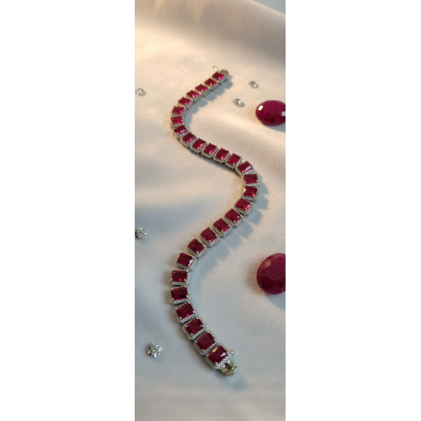 Ruby Red CZ Bracelet