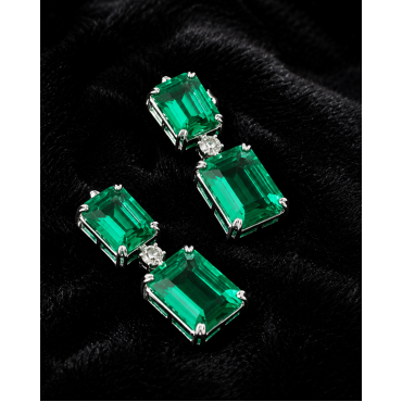 Gemline Emerald Drops | 925 Silver