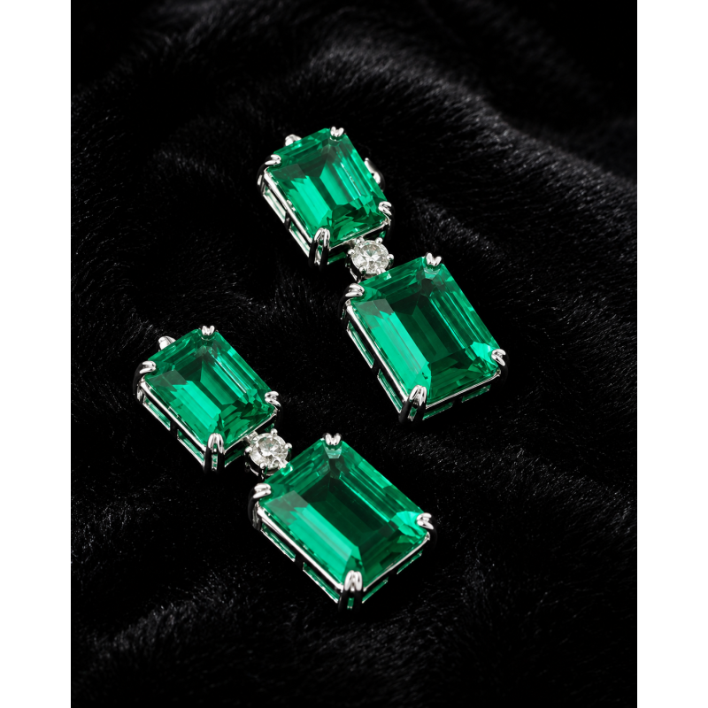 Gemline Emerald Drops | 925 Silver