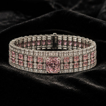 Pink CZ Statement Bracelet