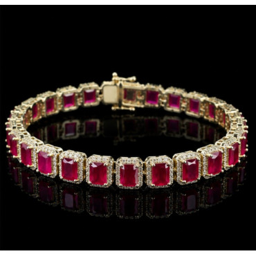 Ruby Red CZ Bracelet