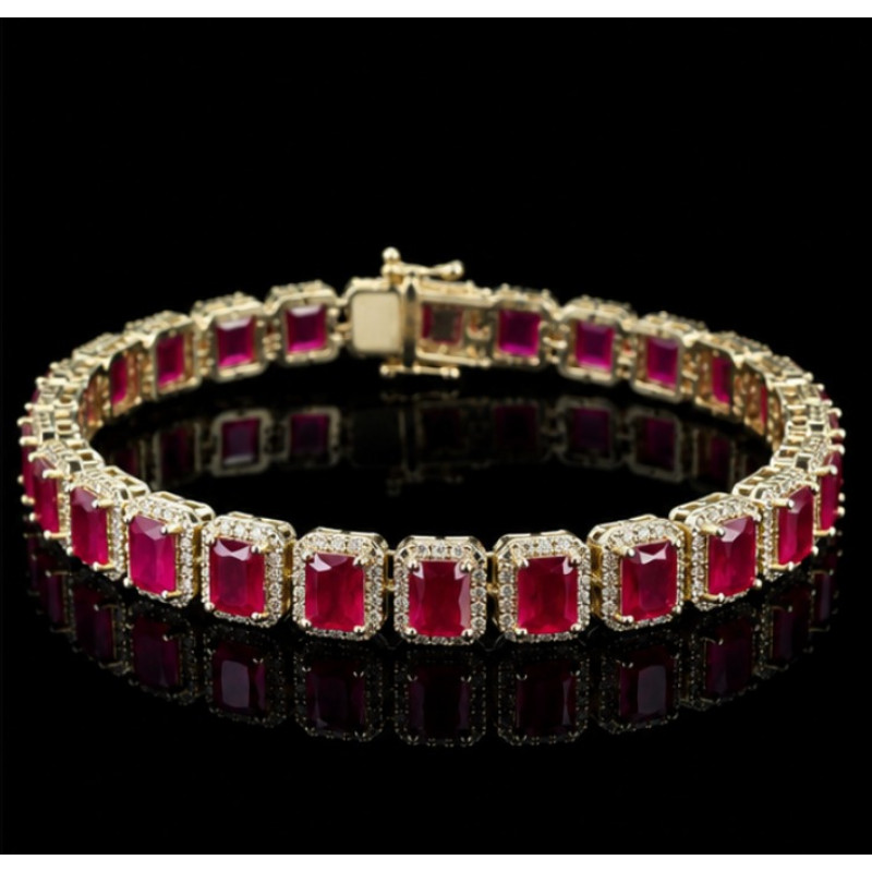 Ruby Red CZ Bracelet