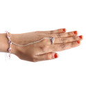 Maya Delicate Ring Silver Chain Bracelet