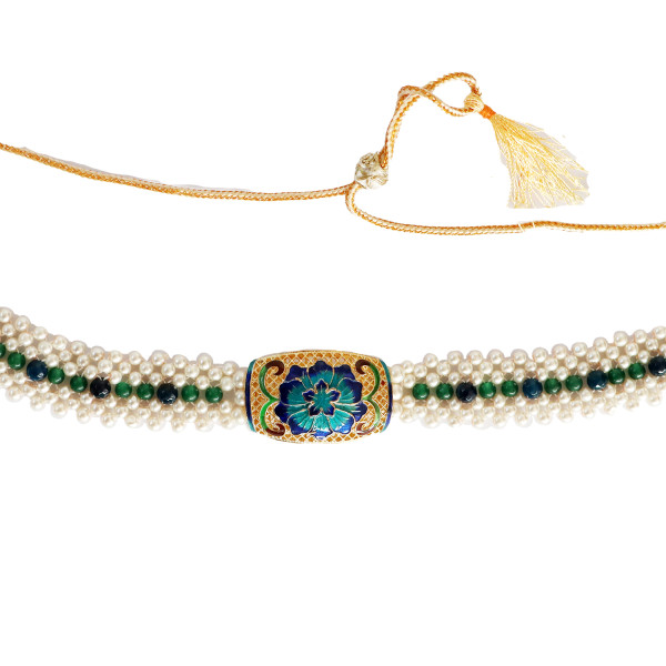 Costume Jewelry Enamel Turquoise Necklace